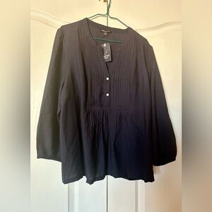 Nautica Bluee Blouse long sleeve Size XL